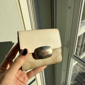 Coach Cream and Gold Women's Wallet